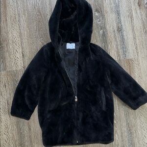 Zara Kids Faux Fur Hooded Coat